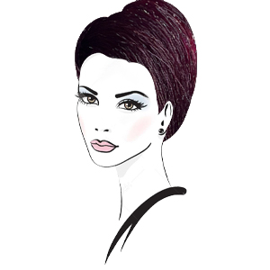 رنگ مو شرابی بادمجانی متوسط